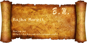 Bajka Margit névjegykártya
